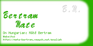 bertram mate business card